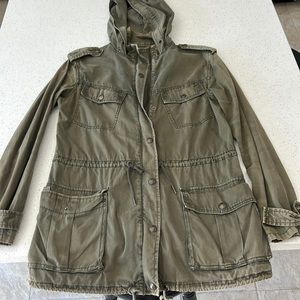 Army green utility jacket